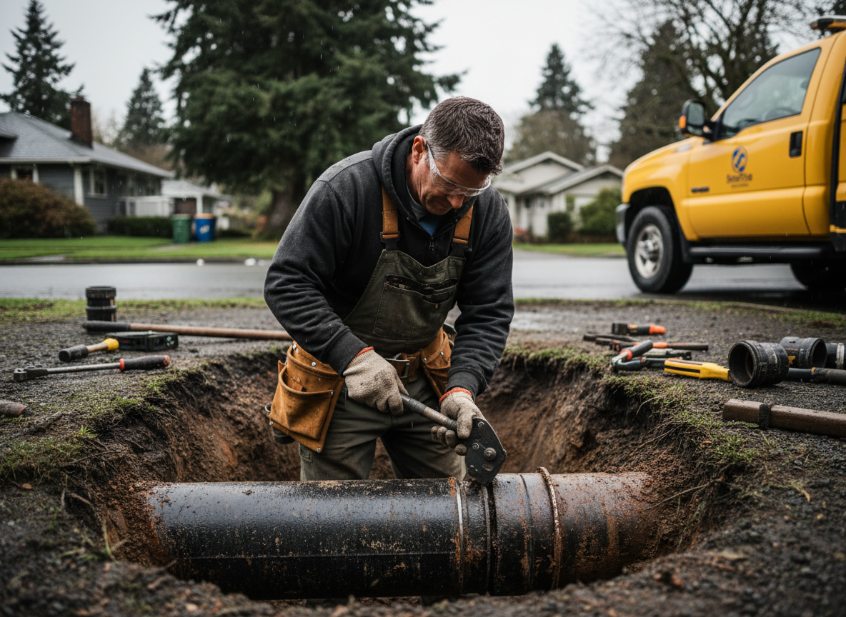 Cast Iron Sewer Pipe Repair in Seattle 98115, WA